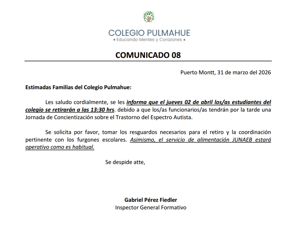 Comunicado Oficial 08, 31-03-2026