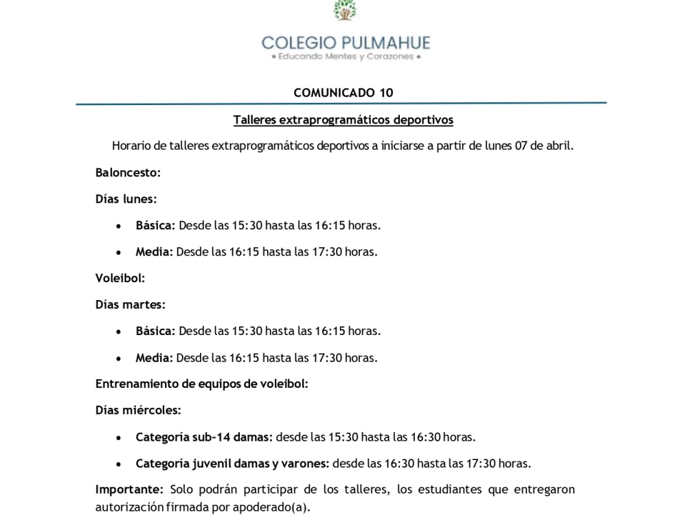 Comunicado Oficial 10, 02-04-2026