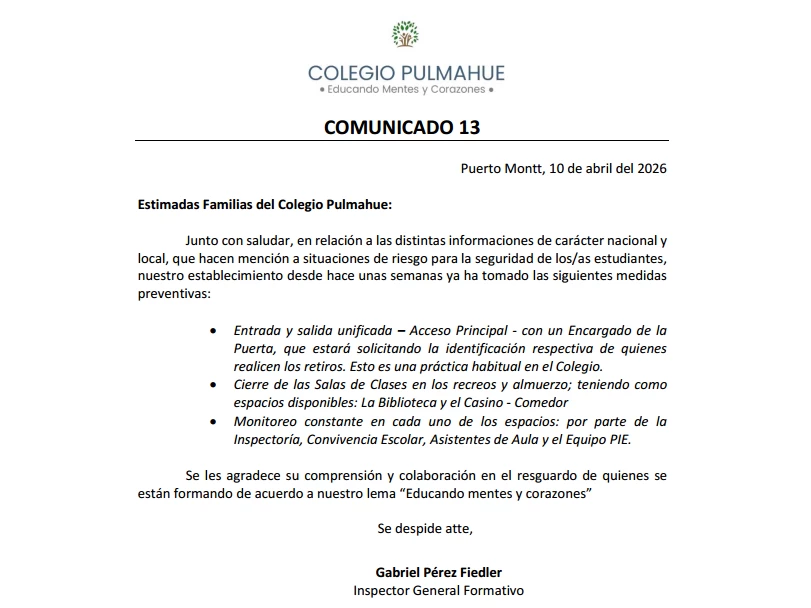 Comunicado Oficial 13, 10-04-2026