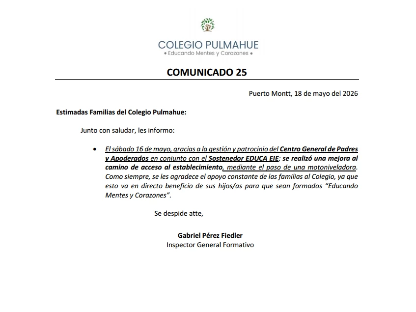 Comunicado Oficial 25, 18-05-2026