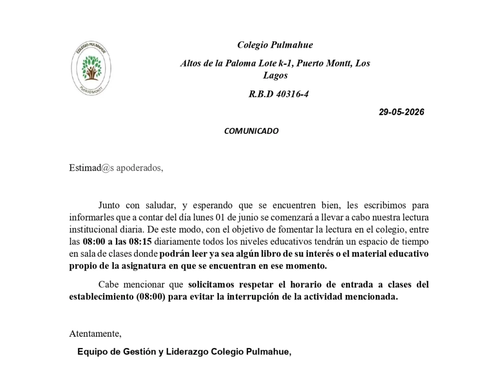 Comunicado Oficial 29-05-2026