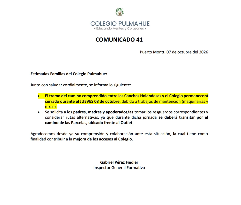 Imagen de la noticia: Comunicado Oficial 41 07-10-2026